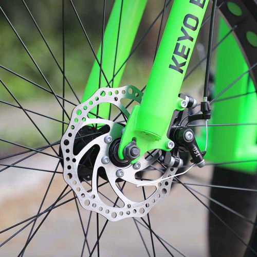 Keyobike KM002 26T Fat Tyre Mountain Jaguar Cycle 21 Speed Gears Shimano For Adults Steel Body (Green)